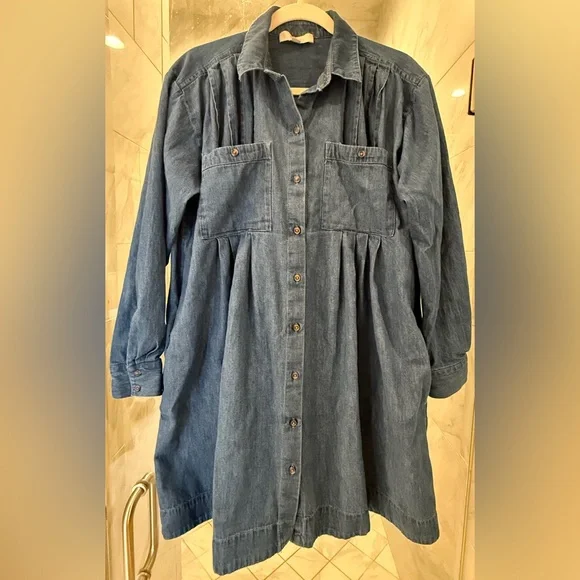 Loft Chambray Mini Dress - Picture 2 of 5